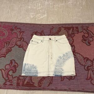 Ksubi White and Blue Tie-Dye Denim Skirt
